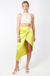 Lets Link Wrap Skirt - Lime