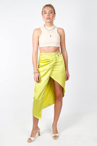 Lets Link Wrap Skirt - Lime