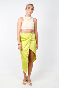 Lets Link Wrap Skirt - Lime