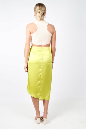 Lets Link Wrap Skirt - Lime