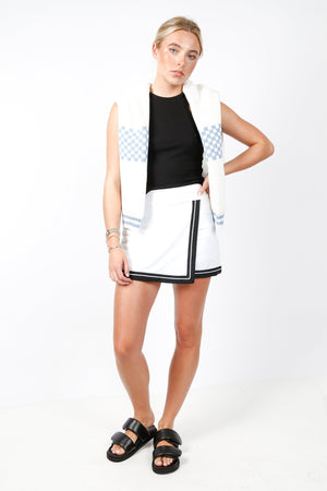 MONO B | Your Serve Mini Skirt - White