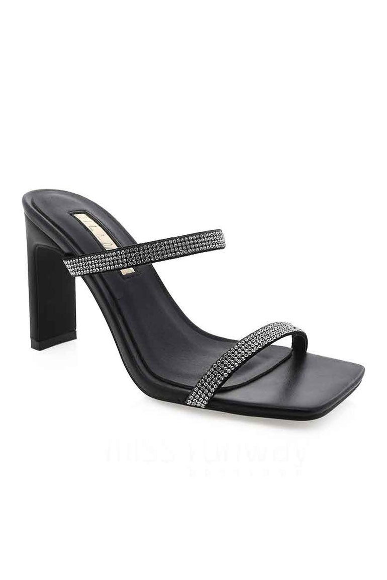 BILLINI | Ramie Heel - Black/Diamante