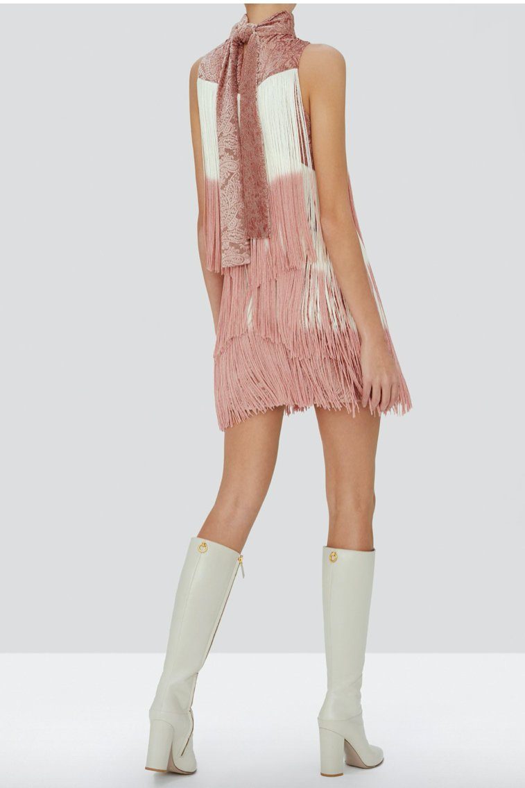 ALEXIS | Mayla Blush Fringe Dress