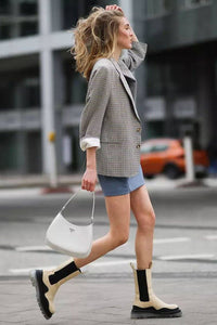 Chunky Lug Boot - White