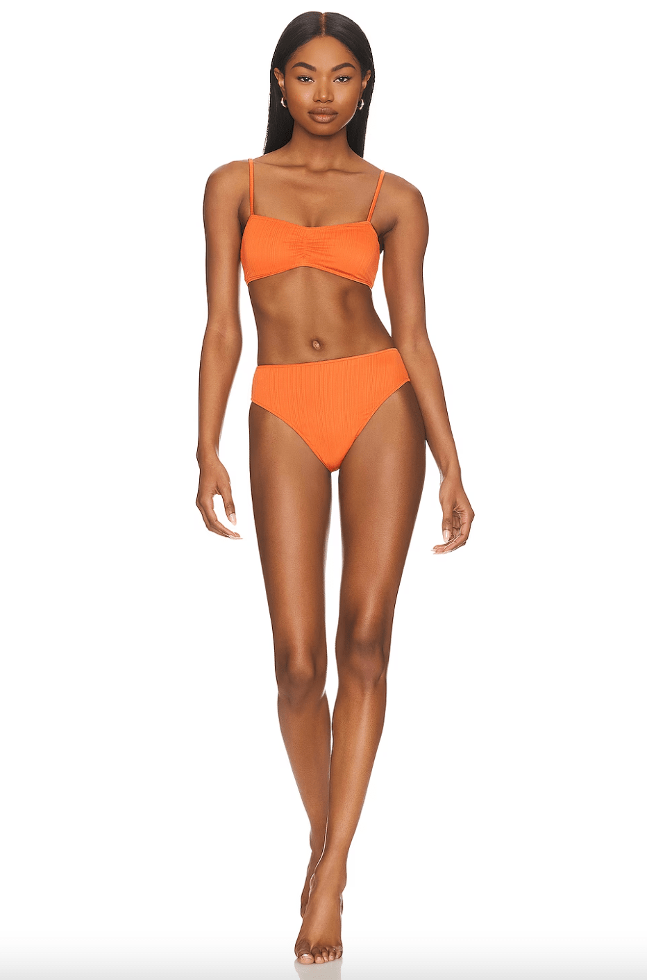 FRANKIES BIKINIS | Jenna Plisse Bottom - Marigold