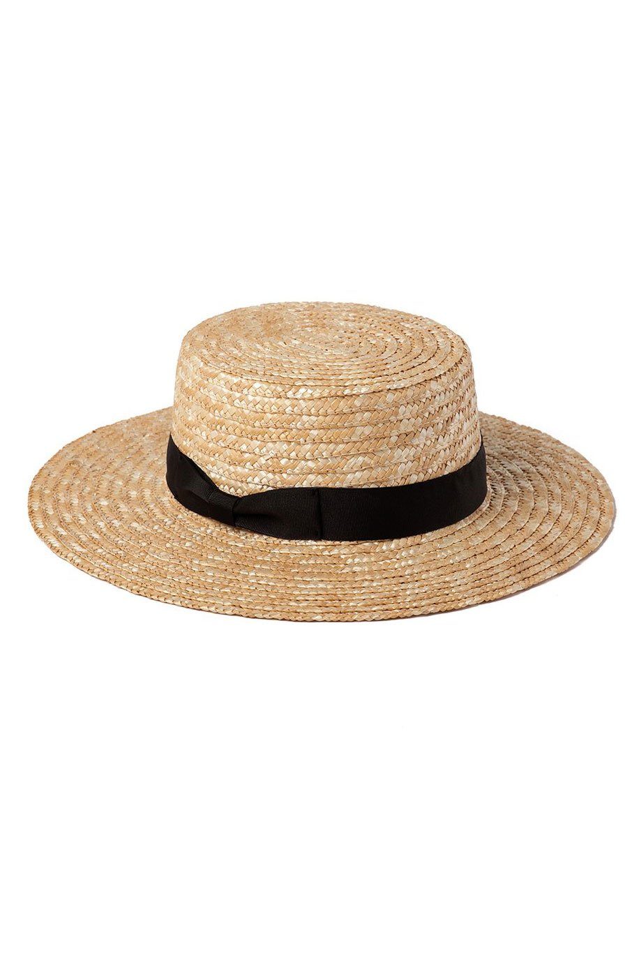LACK OF COLOR The Spencer Boater Natural Black Scarlet Clothing