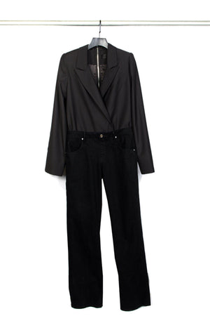 RTA | Clive Blazer Jean Jumpsuit - Black Soft