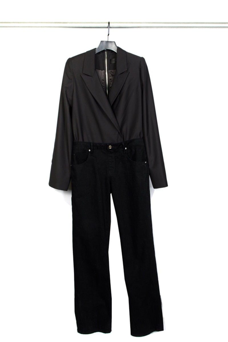 RTA | Clive Blazer Jean Jumpsuit - Black Soft