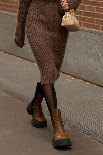 Chunky Lug Boot - Brown