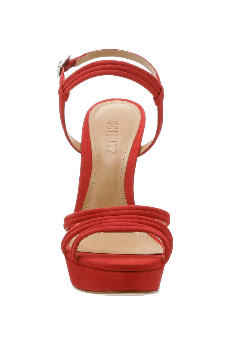 SCHUTZ | Bogga Platform Heel - Club Red