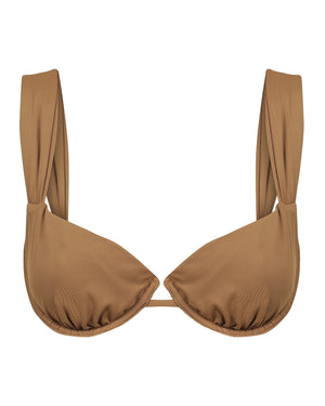 CHARLIE HOLIDAY | Lana Bra Top - Chocolate