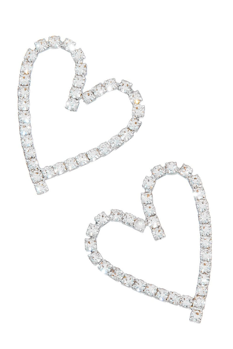 Heart You Rhinestone Earrings
