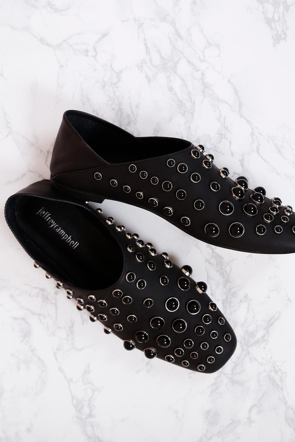 JEFFREY CAMPBELL | Baxley Studded Flat - Black