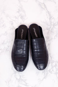 JEFFREY CAMPBELL | Worthy Flats - Navy Croc
