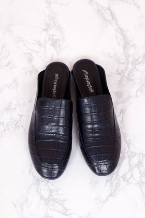 JEFFREY CAMPBELL | Worthy Flats - Navy Croc