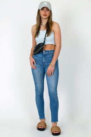 RD STYLE | LADIES WOVEN TOP | BABY BLUE